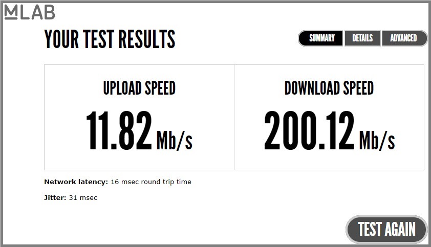 Mlab Speedtest