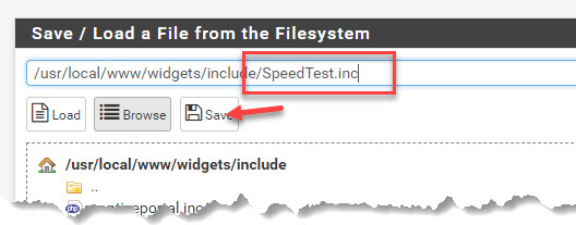 Create .inc file
